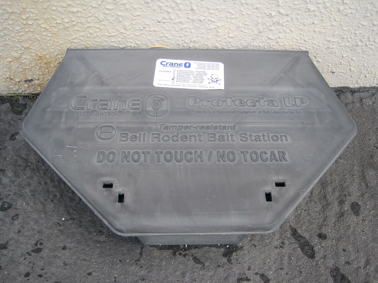 A rodent bait station used in Baltimore rodent control work